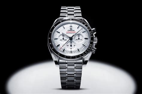 omega speedmaster white dial availability|omega speedmaster white face.